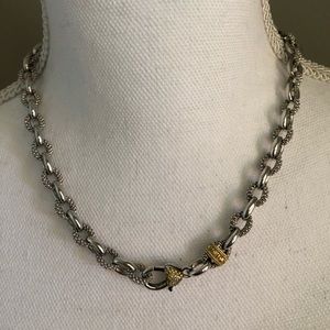 Judith Ripka 18k gold and sterling silver chain